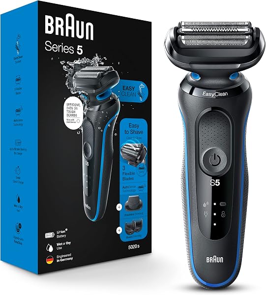 Braun Series 5 5020 Barbeador Elétrico Masculino, Molhado e Seco, EasyClean