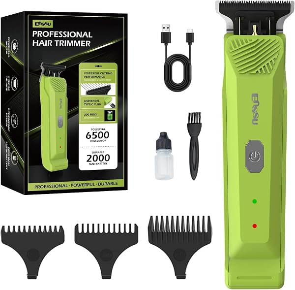 ENSSU Máquina de Cortar Cabelo Sem Fio, Lâmina T, Type-C