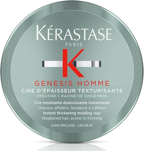 Kérastase Genesis Homme Pomada Cire d'Épaisseur Texturisante, 75 ml