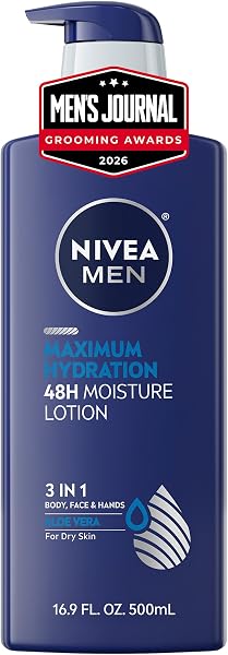 NIVEA MEN Loção de Hidratação Máxima, Hidratante Corporal, 500 ml