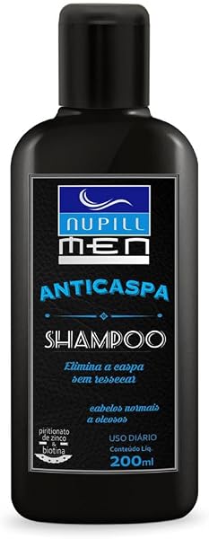 Nupill Shampoo Men Anticaspa 200 ml Preto