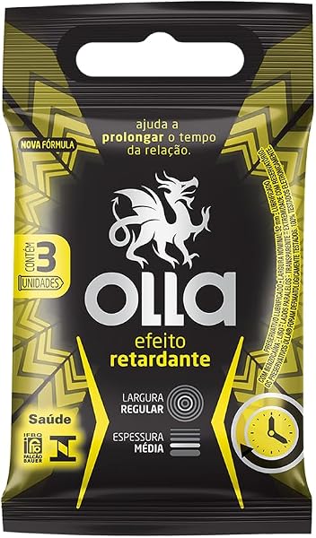 Olla Prolong Preservativo Lubrificado, 3 Unidades