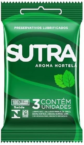 Sutra Preservativo Sensitive Ultra Fino, Lubrificado, Largura Nominal 53 mm, 3 Unidades