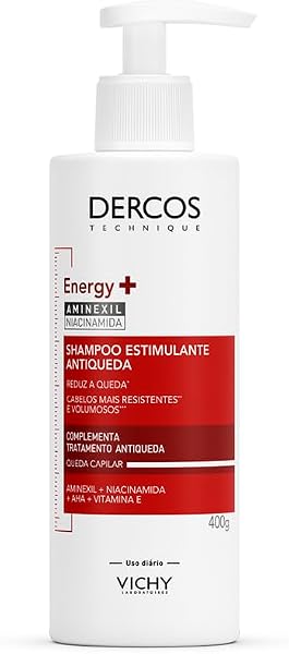 Vichy Dercos Energy+ Shampoo Antiqueda Estimulante com Aminexil 1.5%, 400 g